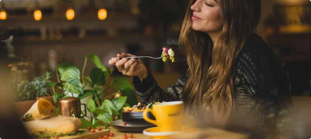 Woman eating