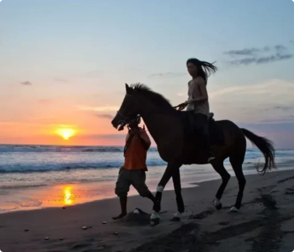 Walking with a horse